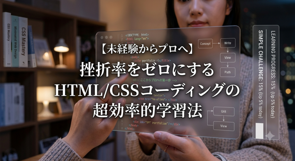 【未経験からプロへ】挫折率をゼロにするHTML/CSSコーディングの超効率的学習法