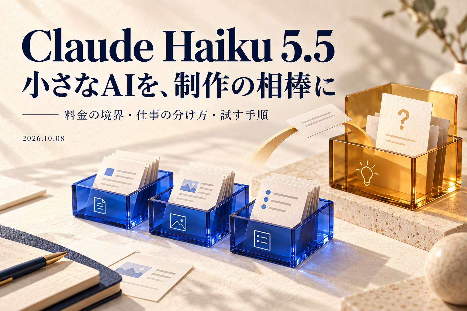 Claude Haiku 5.5登場｜Web制作で小さなAIを使い分ける実践ガイド